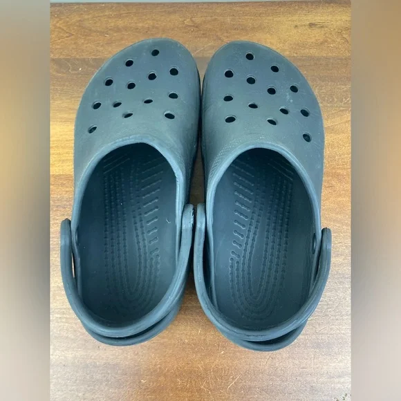 Crocs Classic Authentic Unisex Slides Clogs Black 5 Men And 7 Women’s Pre Owned - Picture 10 of 11